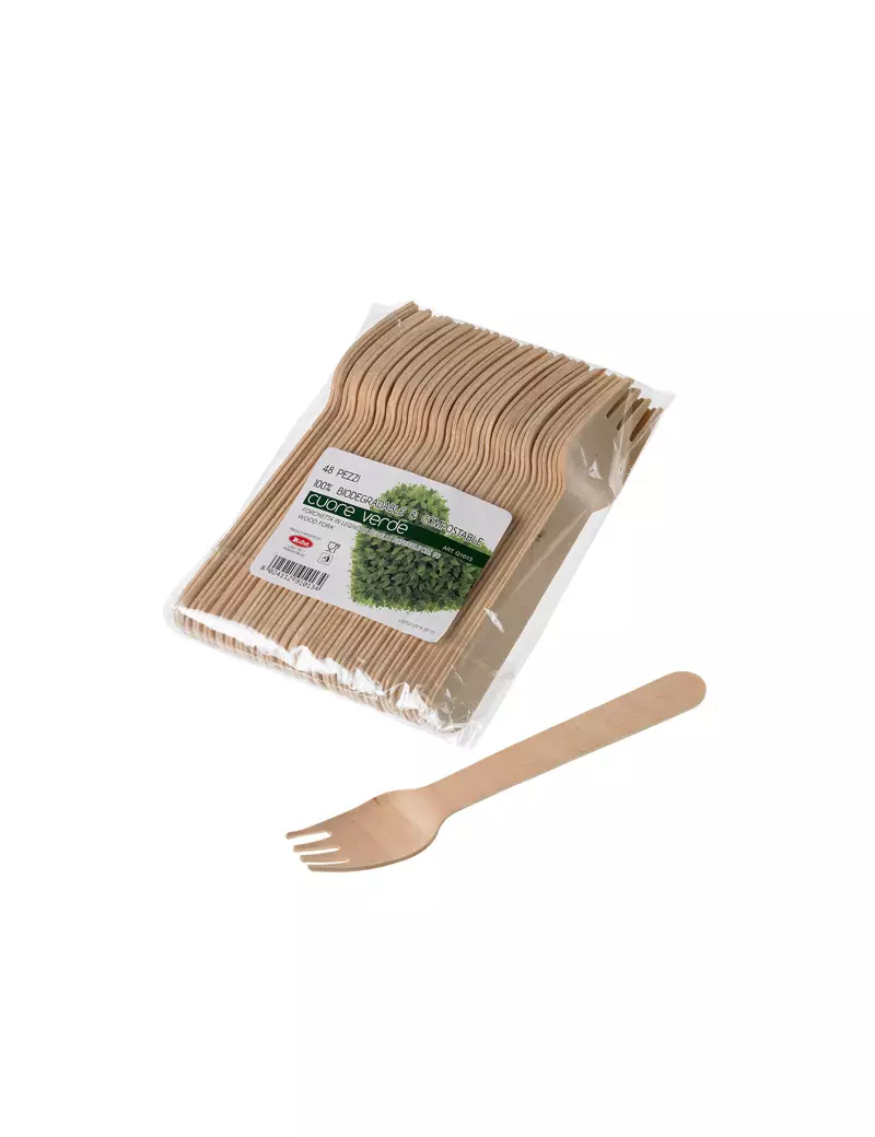 Forchette in Legno Leone - 16 cm - Q1013 (Legno Conf. 48) Forchette in Legno Leone - 16 cm - Q1013 (Legno Conf. 48)