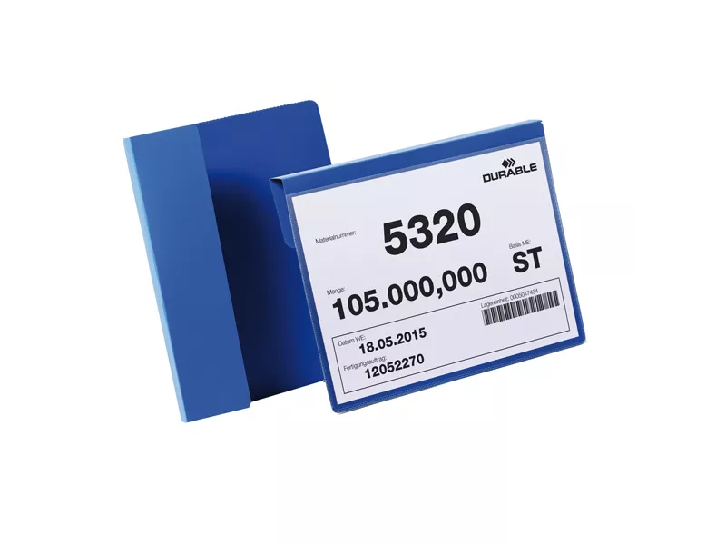 Buste Identificative con Aletta Pieghevole - A5 Orizzontale - Durable - 1722-07 (Blu Conf. 50) Buste Identificative con Aletta Pieghevole - A5 Orizzontale - Durable - 1722-07 (Blu Conf. 50)