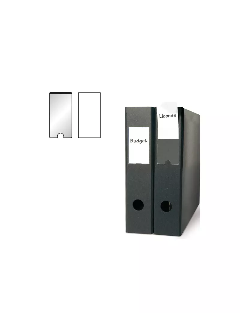 Porta Etichette Adesive 3L - Con Etichetta - 46x75 mm - S852330 (Trasparente Conf. 6)