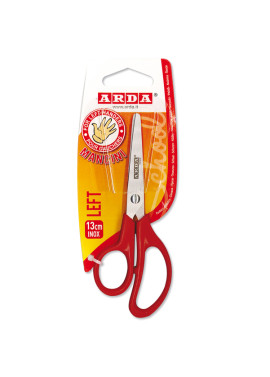 Forbici Left Arda - 13 cm - Impugatura in ABS per Mancini - FA1206 (Rosso)