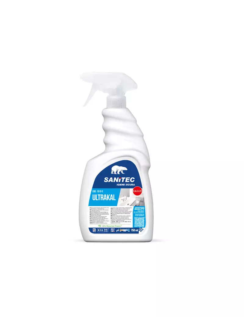 Disincrostante Ultrakal Sanitec - Fortemente Acido - 1910-S - 750 ml (Profumato) Disincrostante Ultrakal Sanitec - Fortemente Acido - 1910-S - 750 ml (Profumato)