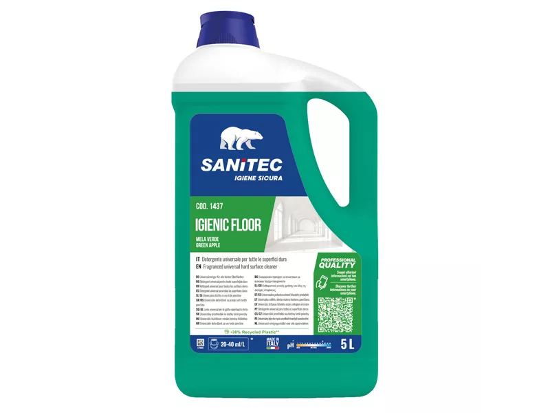 Detergente per Pavimenti Igienic Floor Sanitec - 1437 (Mela Verde e Bacche Conf. 5 kg)