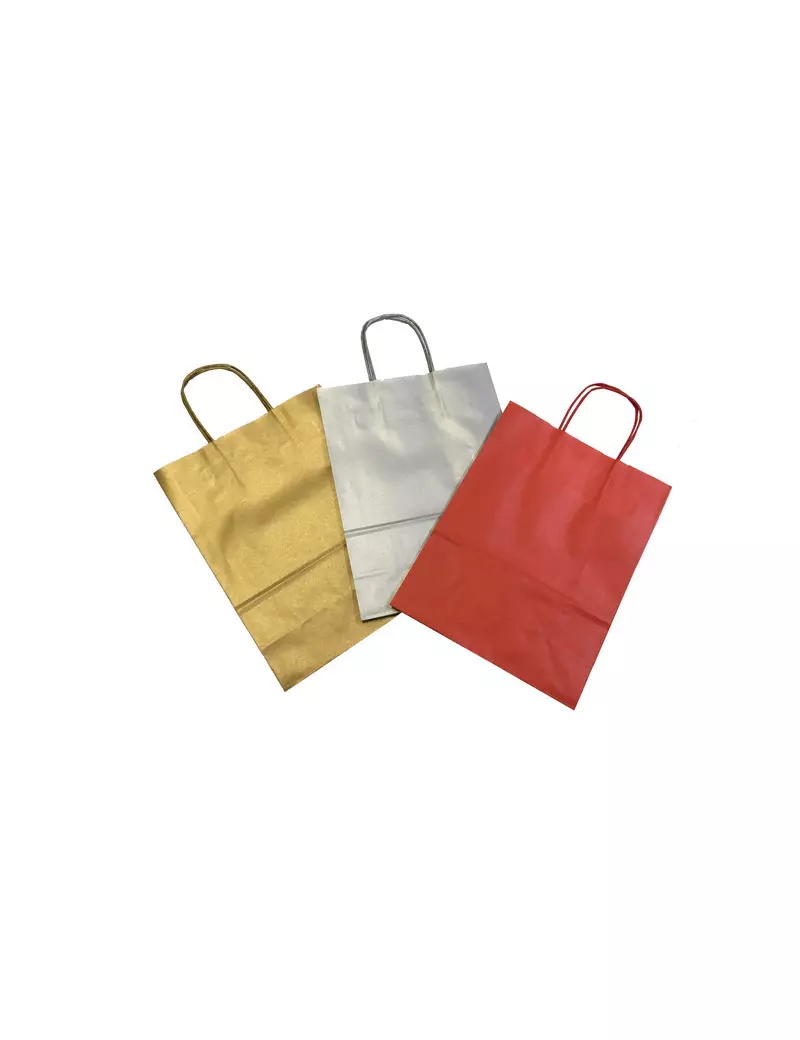 Shopper in Carta Mainetti Bags - 22x10x29 cm - 080005 (Assortiti Natalizi Conf. 25)