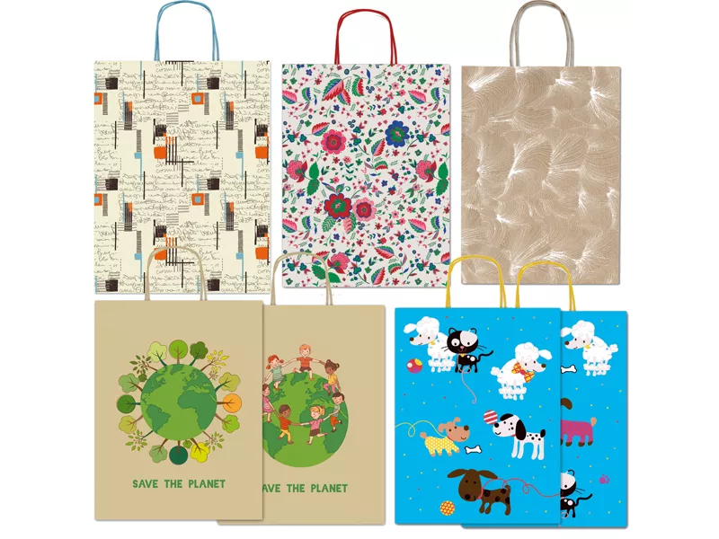 Shopper in Carta Rex Sadoch - 36x12x41 cm - SDX36-ASS (Assortiti Fantasia Conf. 25)