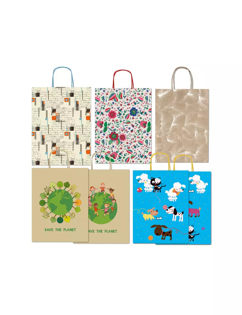 Shopper in Carta Rex Sadoch - 36x12x41 cm - SDX36-ASS (Assortiti Fantasia Conf. 25) Shopper in Carta Rex Sadoch - 36x12x41 cm - SDX36-ASS (Assortiti Fantasia Conf. 25)