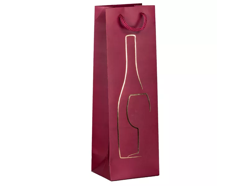 Shopper Portabottiglie Rex Sadoch - 12x9x37 cm - SDN12-ROSSO (Rosso Conf. 10)
