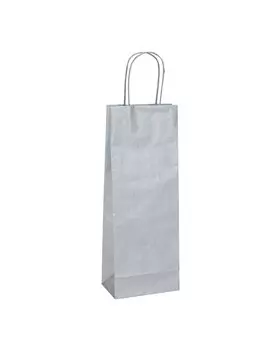 Shopper Portabottiglie Mainetti Bags - 14x9x38 cm - 087042 (Argento Conf. 20)