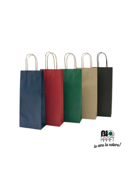 Shopper Portabottiglie Mainetti Bags - 14x9x38 cm - 072253 (Nero Conf. 20)