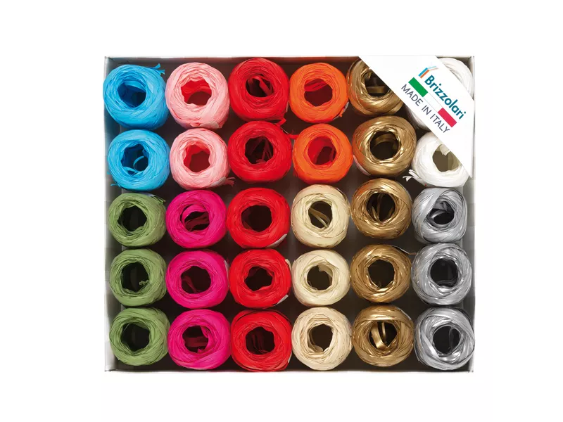 Rafia 6802 Brizzolari - 5 mm x 200 m - 01003599 (Assortiti Primaverili Conf. 30)