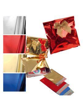 Busta Regalo Metal Lucido con Patella Adesiva PNP - 35x5x50 cm - U-814ARRYP5AD (Oro Conf. 50)