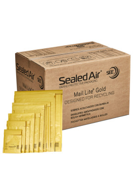 Busta Imbottita a Bolle d'Aria Mail Lite Gold F Sealed Air - 22x33 cm - 103027405 (Avana Conf. 50)