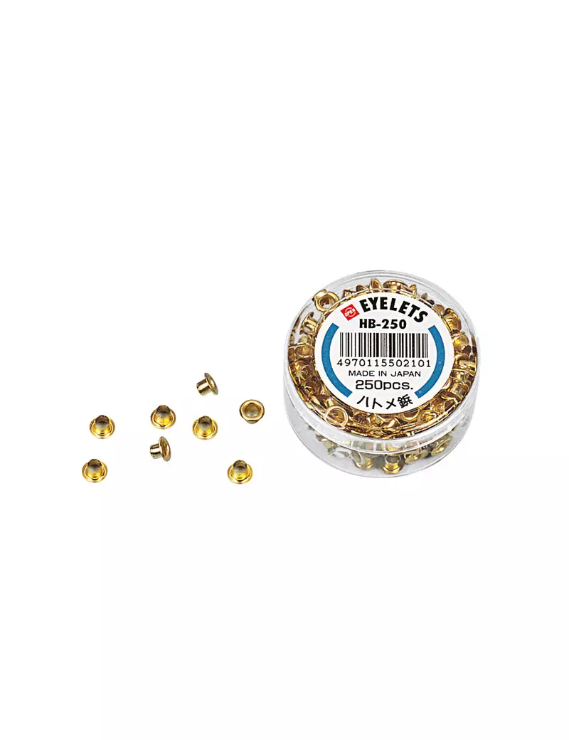 Occhielli per Occhiellatrice Open Lebez - 5 mm - 102 (Oro Conf. 250) Occhielli per Occhiellatrice Open Lebez - 5 mm - 102 (Oro Conf. 250)