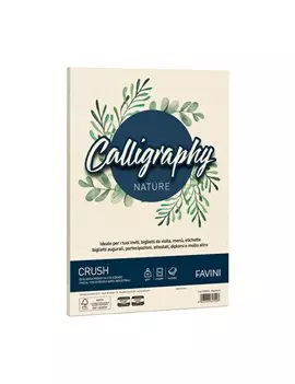 Carta Colorata Calligraphy Nature Crush Favini - A4 - 90 g - A69Q244 (Alga Conf. 50)