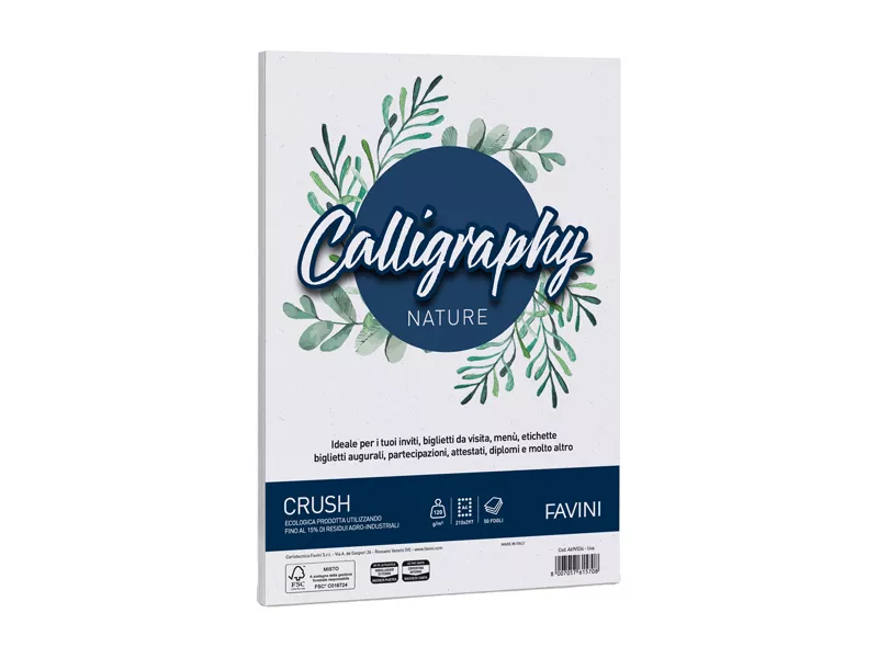 Carta Colorata Calligraphy Nature Crush Favini - A4 - 120 g - A69V534 (Uva Conf. 50)