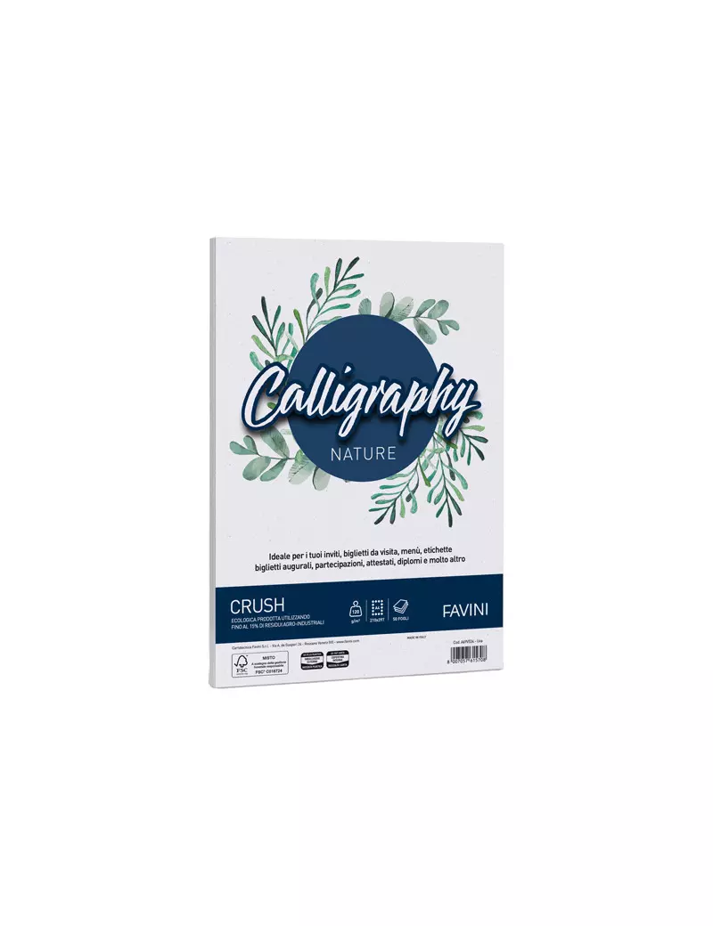 Carta Colorata Calligraphy Nature Crush Favini - A4 - 120 g - A69V534 (Uva Conf. 50)