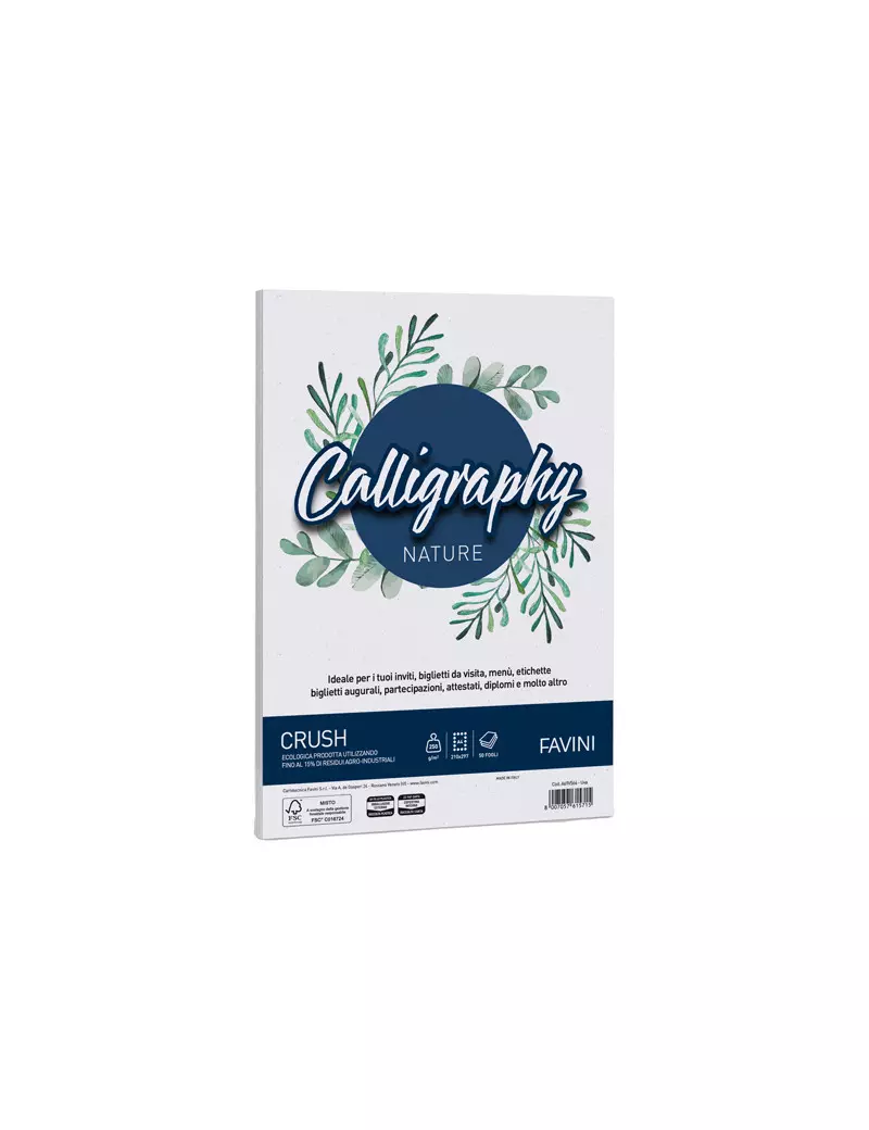 Carta Colorata Calligraphy Nature Crush Favini - A4 - 250 g - A69V564 (Uva Conf. 50)