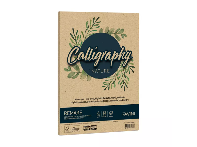 Carta Colorata Calligraphy Nature Remake Favini - A4 - 120 g - A69R664 (Spiaggia Conf. 50)
