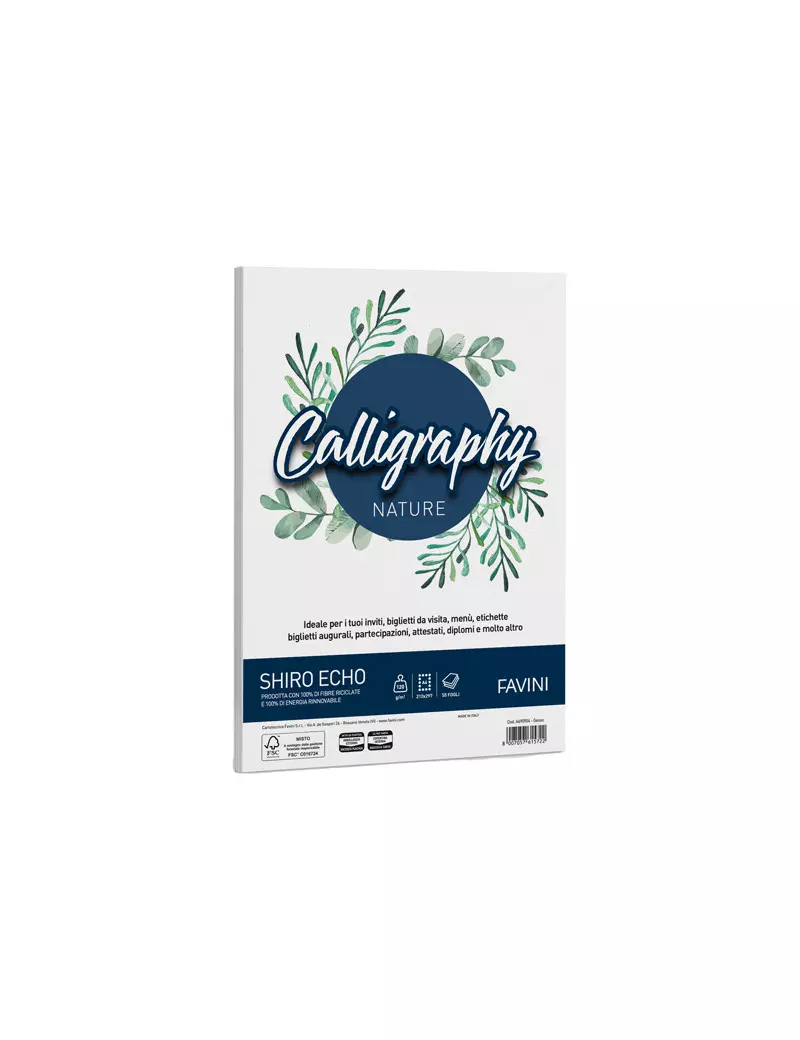 Carta Colorata Calligraphy Nature Shiro Eco Favini - A4 - 120 g - A690904 (Gesso Conf. 50) Carta Colorata Calligraphy Nature Shiro Eco Favini - A4 - 120 g - A690904 (Gesso Conf. 50)