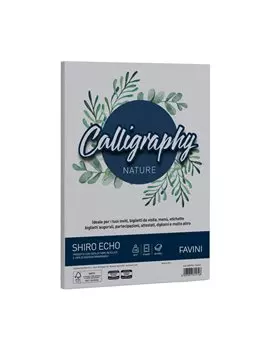 Carta Colorata Calligraphy Nature Shiro Eco Favini - A4 - 120 g - A69U904 (Cenere Conf. 50)