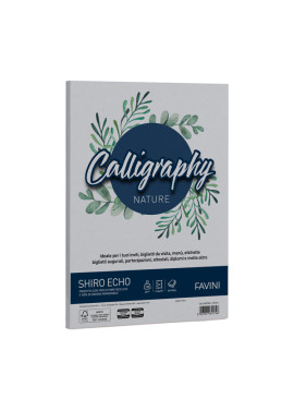 Carta Colorata Calligraphy Nature Shiro Eco Favini - A4 - 120 g - A69U904 (Cenere Conf. 50)