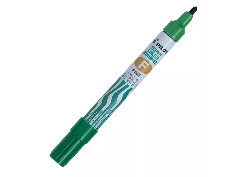 Marcatore Permanente Super Color Pilot - Punta Tonda - 1 mm - 002414 (Verde)