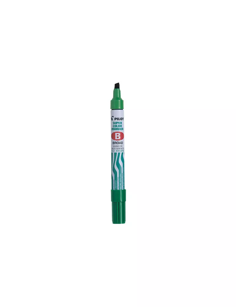 Marcatore Permanente Super Color Pilot - Punta Scalpello - 4,5 mm - 002424 (Verde) Marcatore Permanente Super Color Pilot - Punta Scalpello - 4,5 mm - 002424 (Verde)