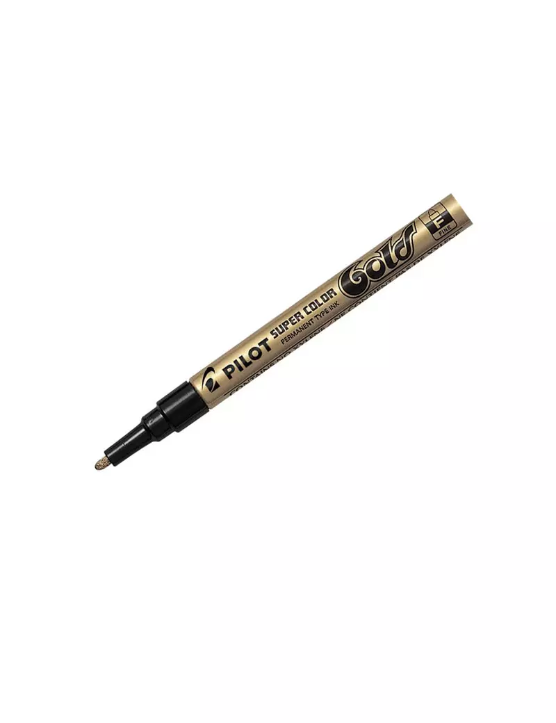 Marcatore Permanente a Vernice Super Color Pilot - Punta Tonda - 1 mm - 002437 (Oro) Marcatore Permanente a Vernice Super Color Pilot - Punta Tonda - 1 mm - 002437 (Oro)