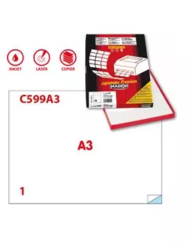 Etichette Adesive Markin - A3 - 420x297 mm - 214C599A3 (Bianco Conf. 100)