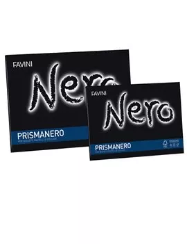 Album da Disegno Prismanero Favini - 24x33 cm - Ruvido - 128 g - A12A244 (Nero Conf. 20)