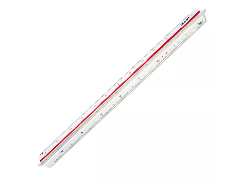 Scalimetro Isoteck Arda - 30 cm - Scale 1:20-25-50-75-100-125 - 110 (Bianco)
