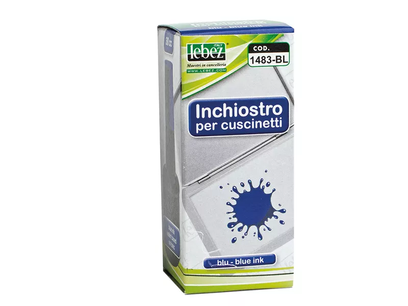 Inchiostro senza Olio per Timbri Lebez - 30 ml - 1483-BL (Blu)