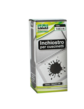 Inchiostro senza Olio per Timbri Lebez - 30 ml - 1483-NE (Nero)