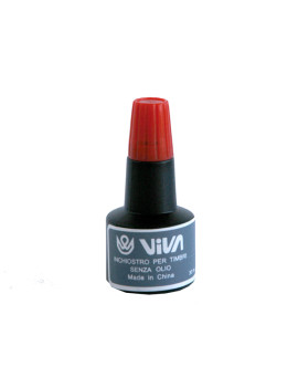 Inchiostro per Timbri a Base Alcool Viva - 30 ml - 358R-Red (Rosso)