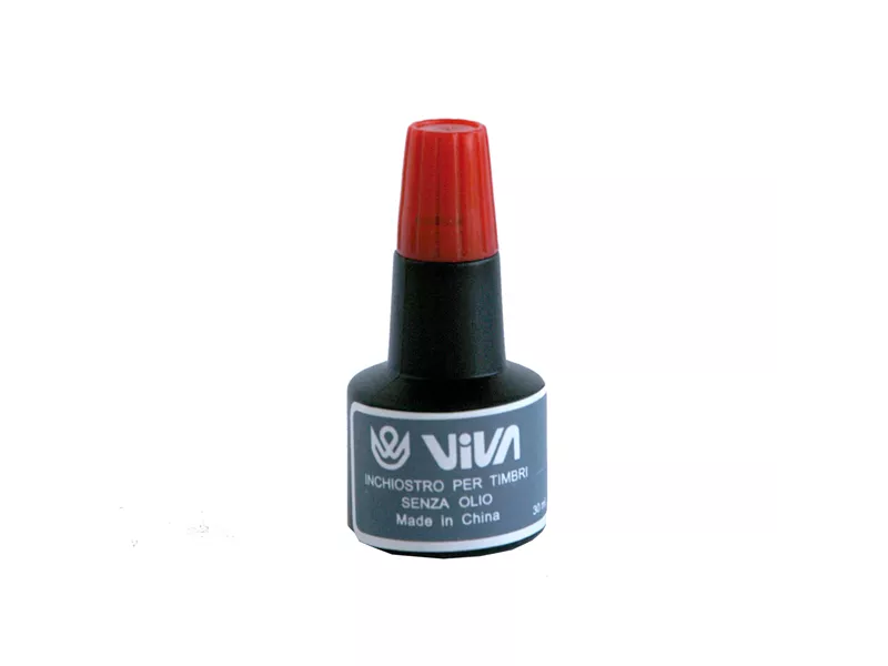 Inchiostro per Timbri a Base Alcool Viva - 30 ml - 358R-Red (Rosso)