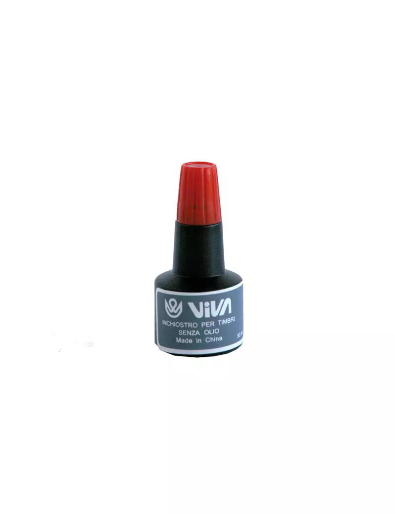 Inchiostro per Timbri a Base Alcool Viva - 30 ml - 358R-Red (Rosso)