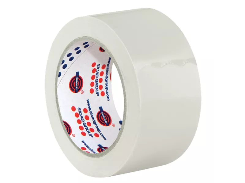 Nastro Adesivo in PVC 330 Eurocel - 50 mm x 66 m - 000311366 (Bianco Conf. 6)