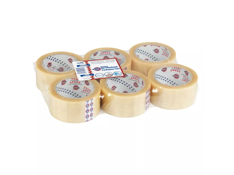 Nastro Adesivo in PVC 330 Eurocel - 50 mm x 66 m - 000112366 (Trasparente Conf. 6) Nastro Adesivo in PVC 330 Eurocel - 50 mm x 66 m - 000112366 (Trasparente Conf. 6)