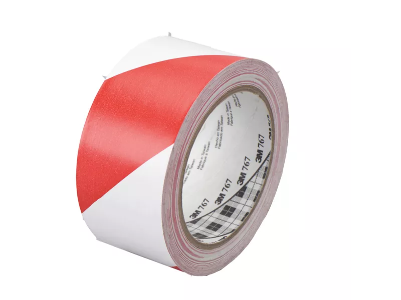 Nastro Adesivo Vinilico 767 Scotch 3M - 50 mm x 33 m - 10587 (Rosso e Bianco)