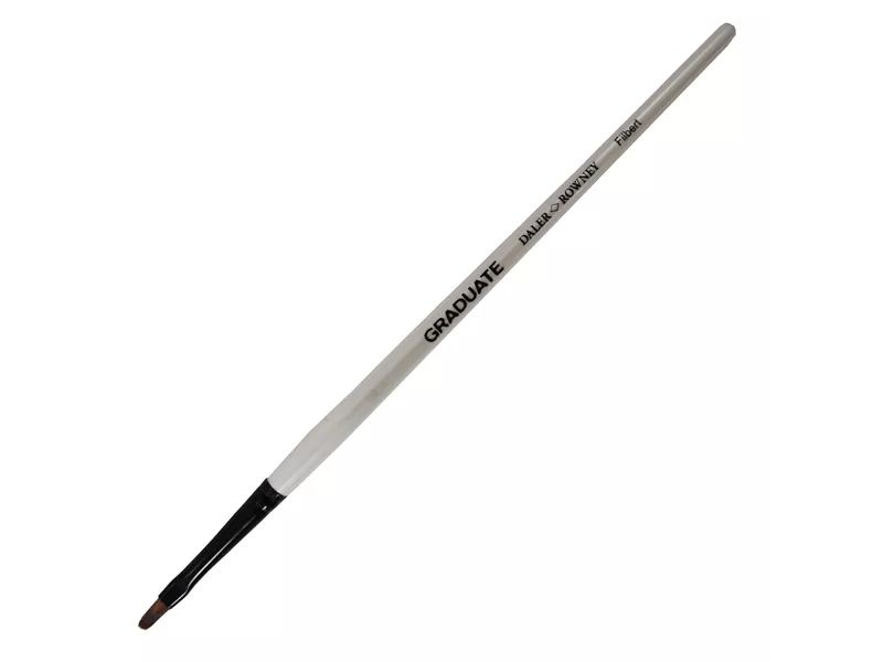 Pennello Sintetico Graduate Daler-Rowney - Punta a Lingua di Gatto - n. 6 - Manico Lungo - D212167006 (Conf. 3)