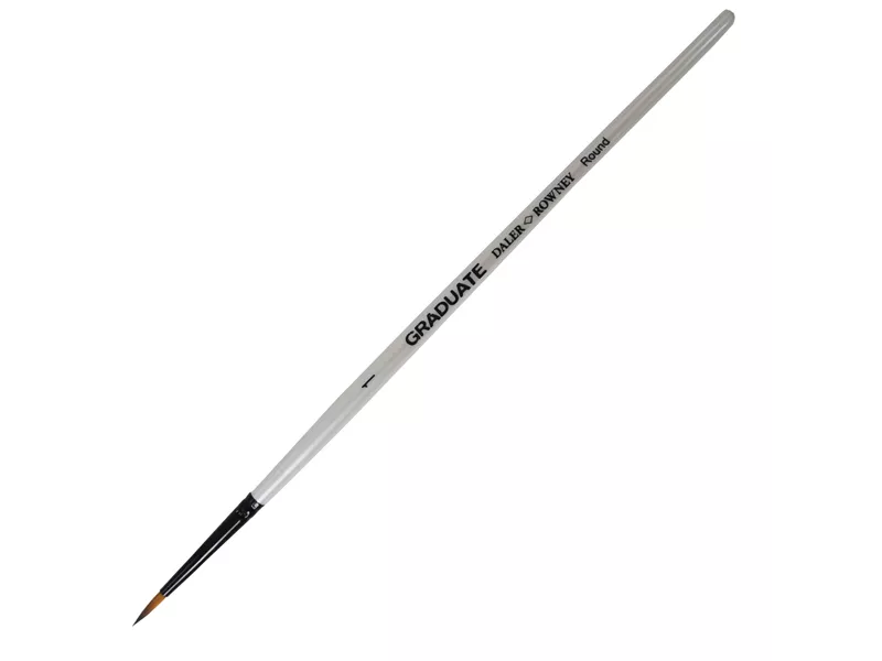 Pennello Sintetico Graduate Daler-Rowney - Punta Tonda - n. 1 - Manico Corto - D212185001 (Conf. 3)