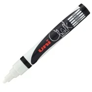 Marcatore a Gesso Liquido Uni Chalk PWE5M Uni-Ball - Punta Tonda - 1,8-2,5 mm - M PWE5M BI (Bianco)