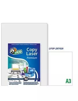 Etichette Adesive in Poliestere Tico - A3 - 397x420 mm - LP3P-297420 (Bianco Conf. 250)