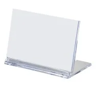 Portanome da Tavolo Pieghevole Lebez - 6,5x10 cm - 50979 (Trasparente Conf. 24)