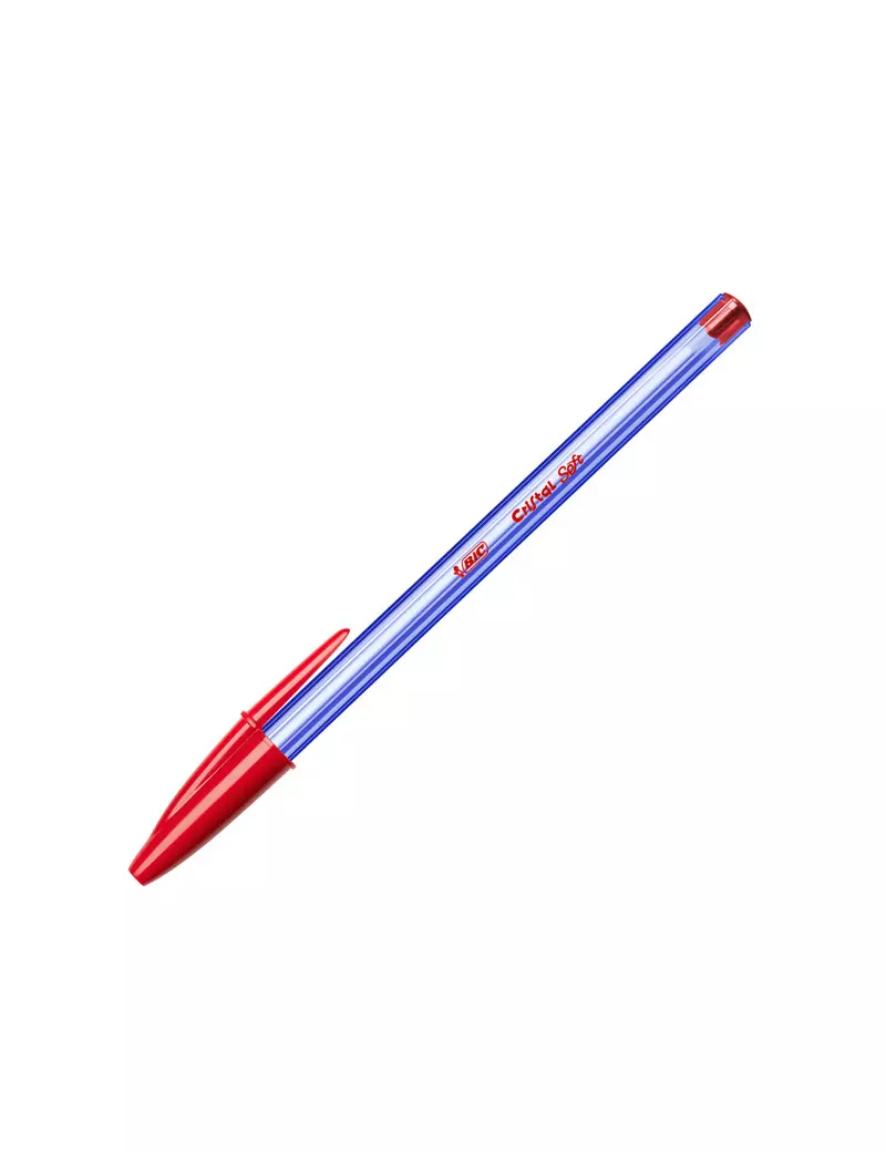 Penna a Sfera Cristal Soft Easy Glide Bic - 1,2 mm - 9185201 (Rosso Conf. 50)