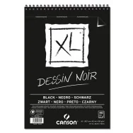 Album da Disegno Dessin Noir Canson - 29,7x42 cm - Spiralato Lato Corto - 150 g - 400039087 (Nero Conf. 5)