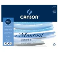 Blocco Collato Montval Aquarelle Canson - 24x32 cm - 300 g - 12 Fogli - 200807319 (Bianco Conf. 10)