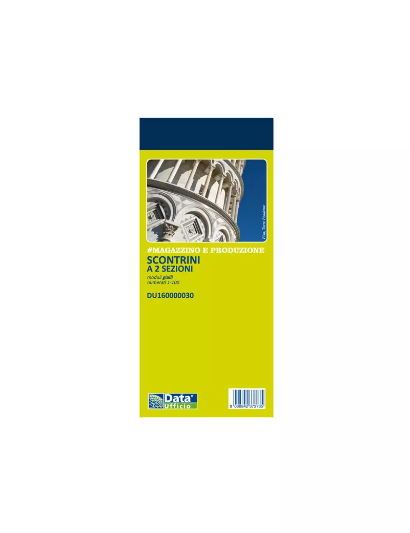 Blocco Scontrino Data Ufficio - 2 Sezioni con 100 Copie Numerate - 5,8x13 cm - DU160000020 (Giallo Conf. 10) Blocco Scontrino Data Ufficio - 2 Sezioni con 100 Copie Numerate - 5,8x13 cm - DU160000020 (Giallo Conf. 10)