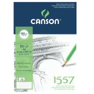 Blocco Collato 1557 Canson - A4 - 120 g - 50 Fogli - 204127408 (Bianco Conf. 5)