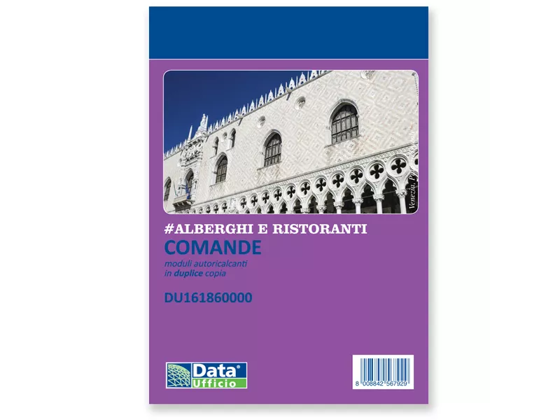 Blocco Comande Data Ufficio - 25x2 Copie Autoricalcanti - 10,7x7 cm - DU161860000