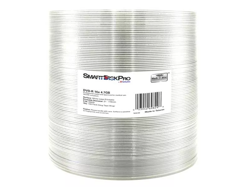 DVD Verbatim - DVD-R - 4,7 GB - 16x - Printable - Spindle - 69829 (Conf. 100) DVD Verbatim - DVD-R - 4,7 GB - 16x - Printable - Spindle - 69829 (Conf. 100)